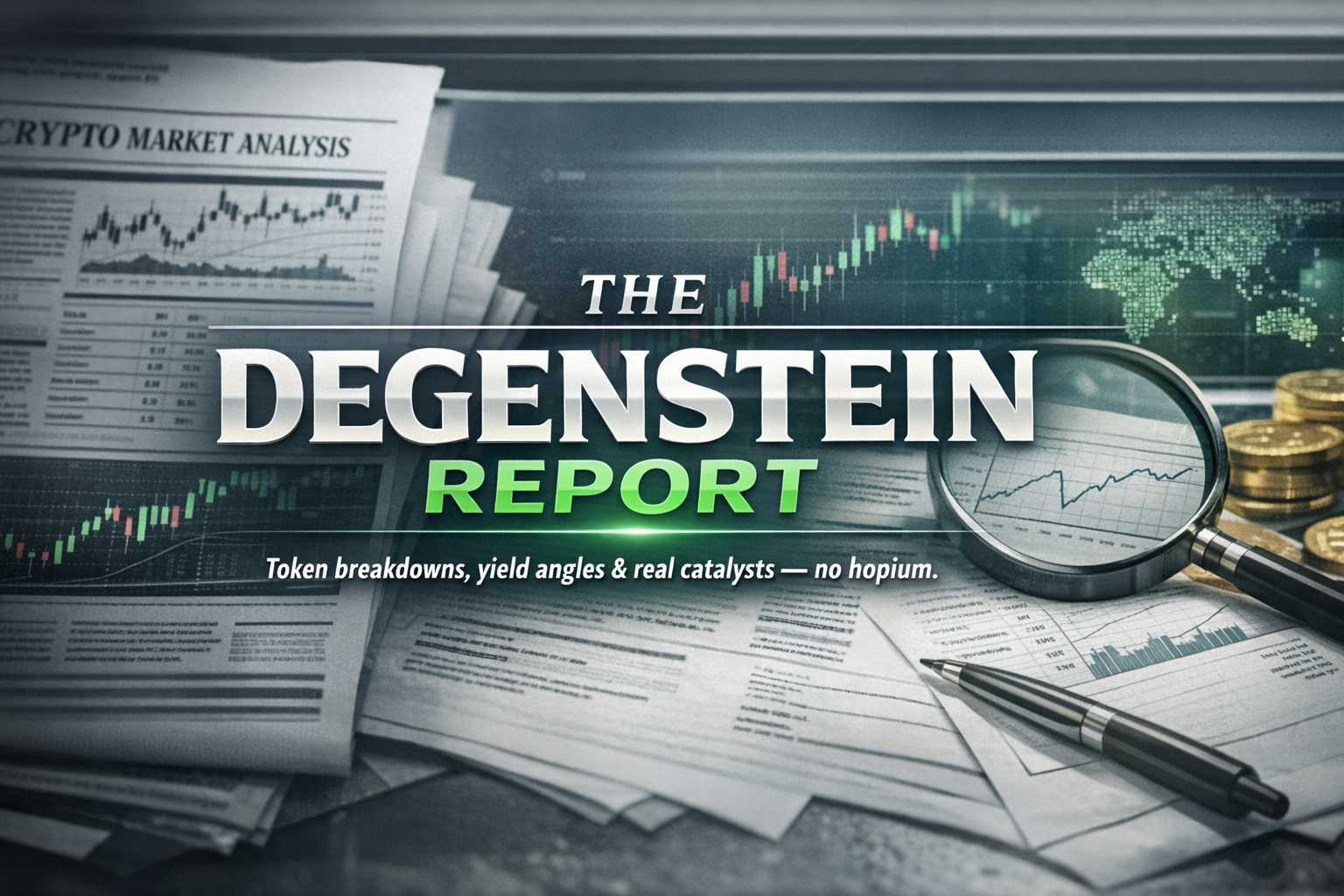 The Degenstein Report — Token breakdowns, yield angles & real catalysts — no hopium.